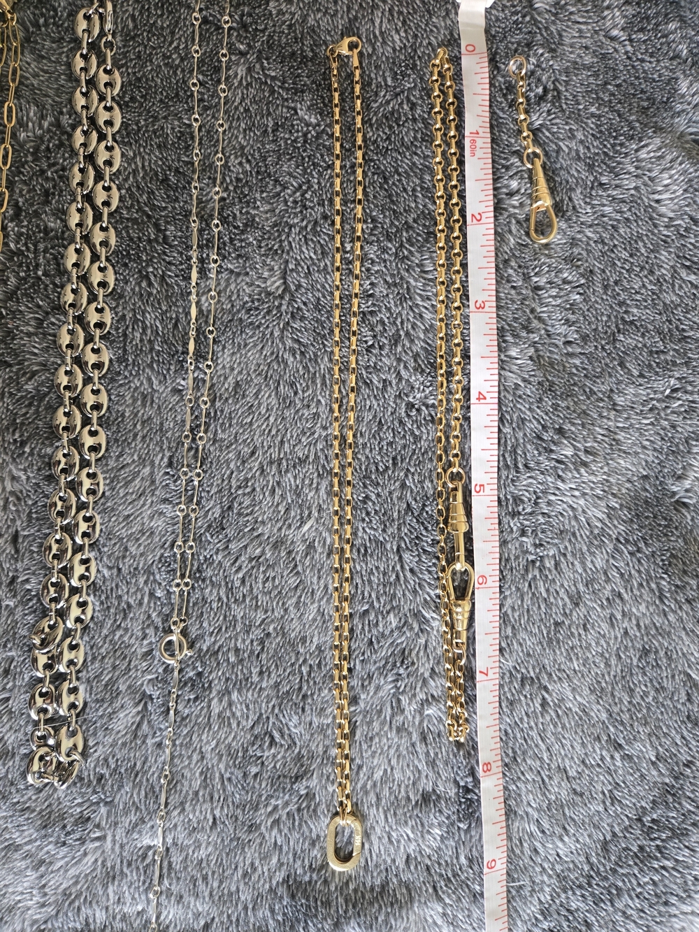 17.75" 14k Gold Paperclip Chain With Connector - Picture 2 of 3
